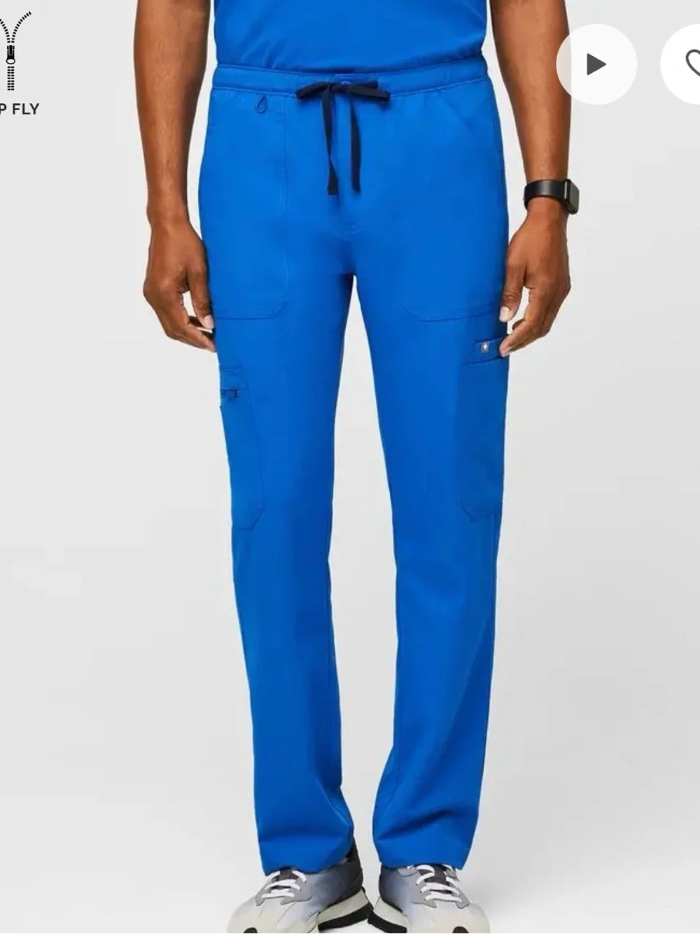 Figs Blue Cargo Scrub Pants (Men, 2XL, Tall, NEW)